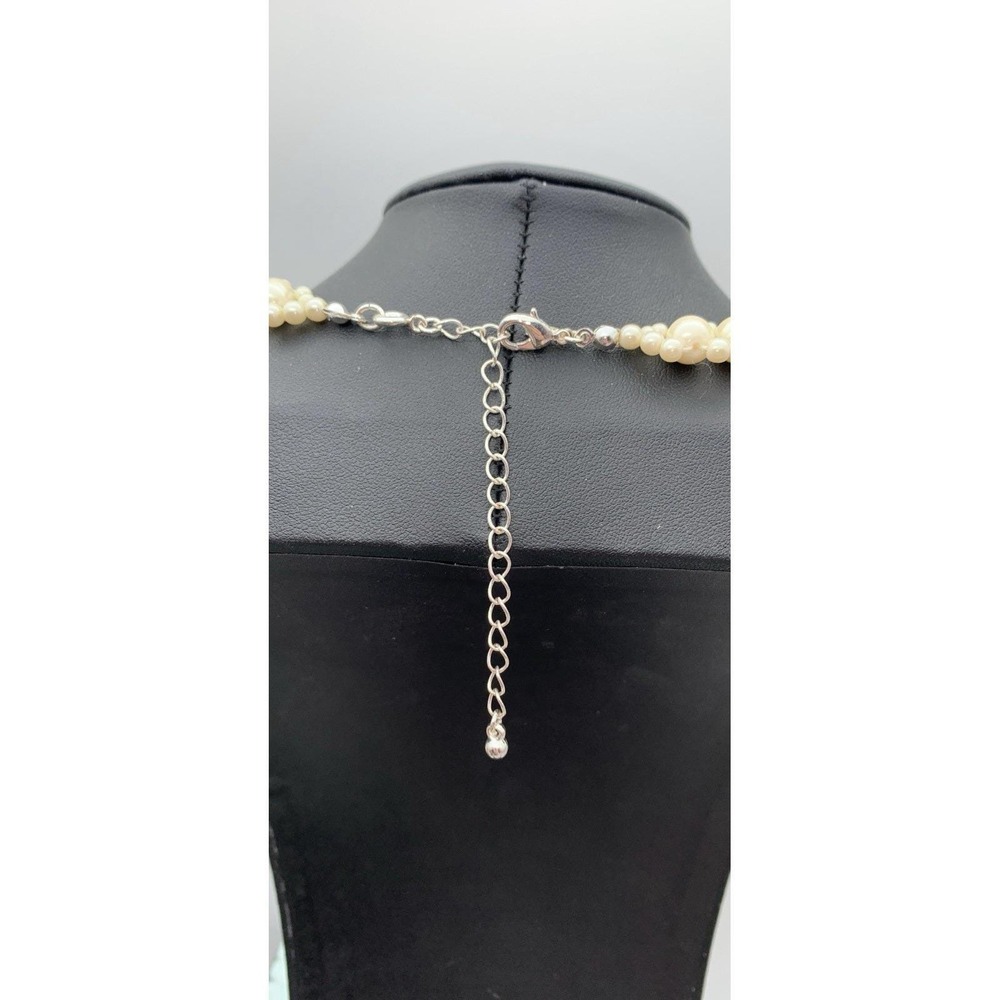 Vintage Signed SAO For Avon Faux Pearl Choker Necklace 18" Dainty Classic - Picture 4 of 5